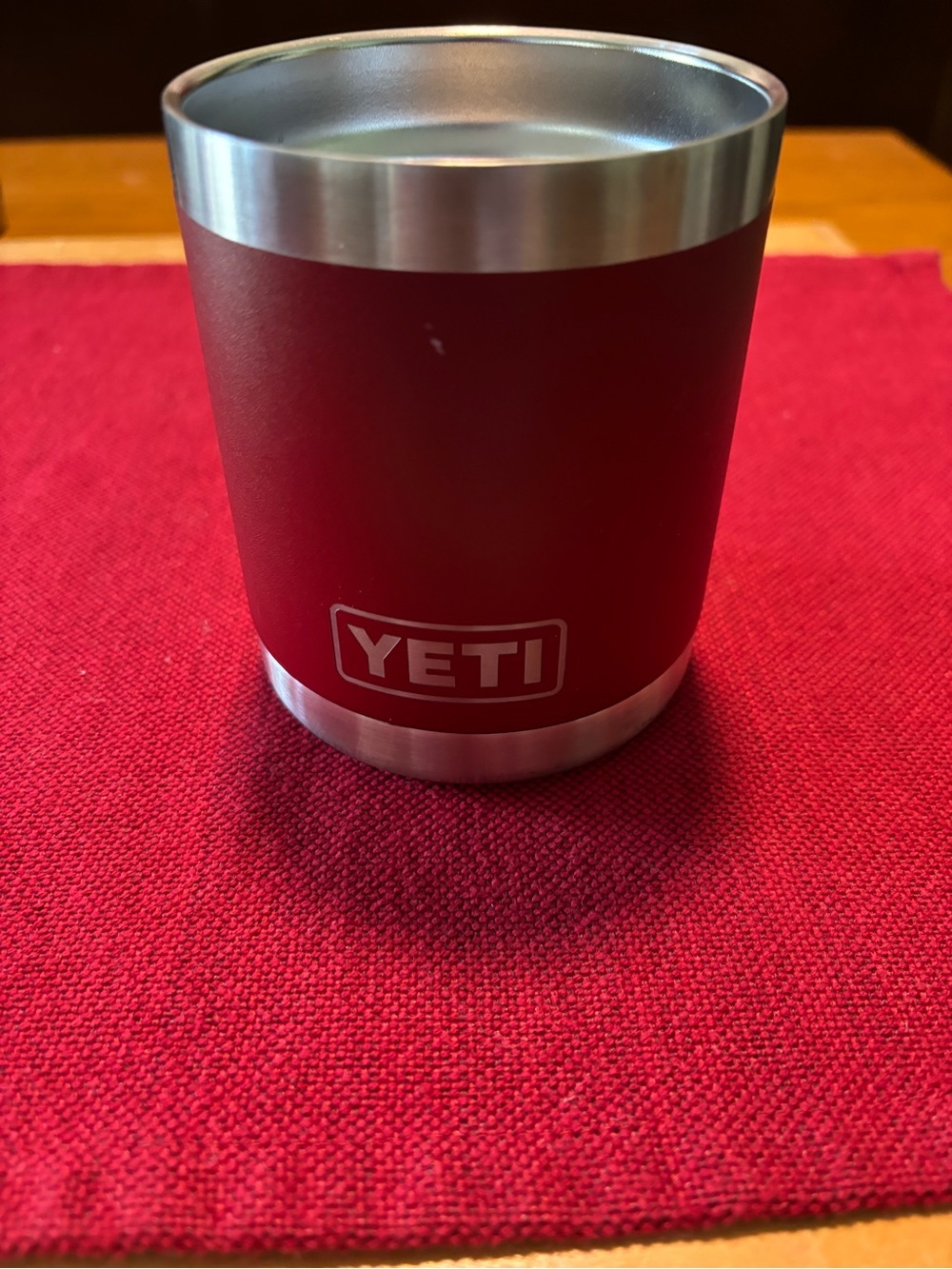 Yeti Rambler Lowball - Red with Stainless Trim